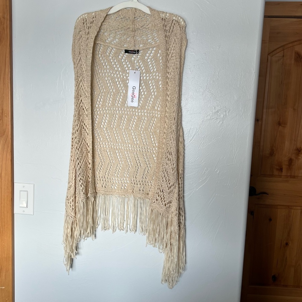 Gee Gee open front sleeveless cardigan